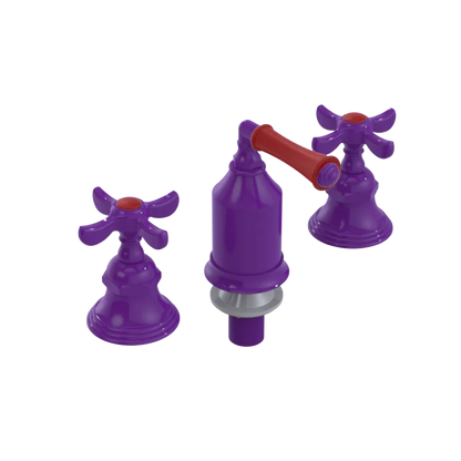 Rubinet Bidet Fitting with Spray, Diverter, and Vacum Breaker (Less Drain) Purple Haze