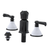 Rubinet Bidet Fitting with Spray, Diverter, and Vacum Breaker (Less Drain) Black
