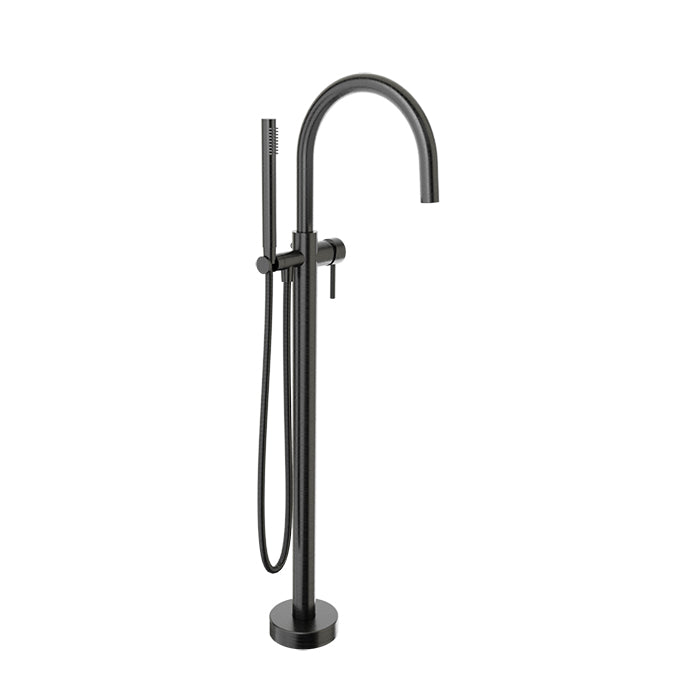 Baril Floor-mounted tub filler with hand shower