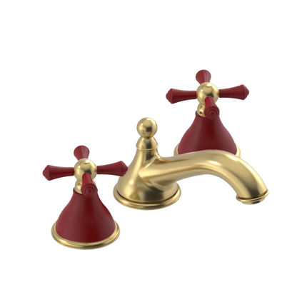 Rubinet Widespread Lav. Set. (less drain) Satin Brass
