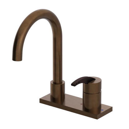 Rubinet 4" Centre Single Control Lav. Set. (less drain) Tuscan Brass