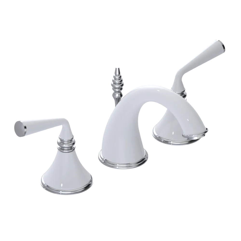 Rubinet Widespread Lav. Set. (less drain) White