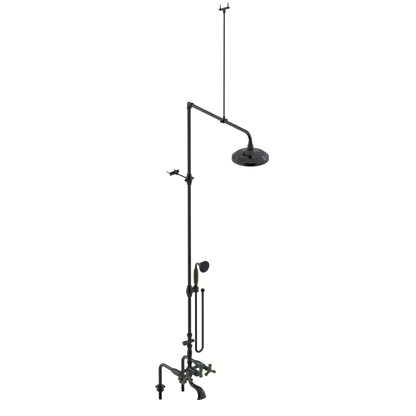 Rubinet Deck Mount Tub & Shower with Hand Held Shower Black