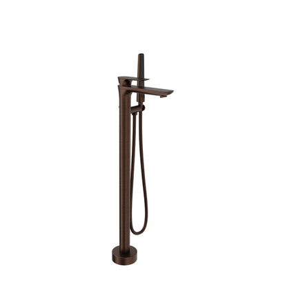 Baril Floor-mounted tub filler with hand shower