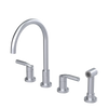 Rubinet Widespread Kitchen Set with Hand Spray Satin Chrome