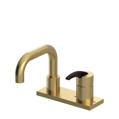 Rubinet 4" Centre Single Control Lav. Set. with Genesis spout (less drain) Satin Brass