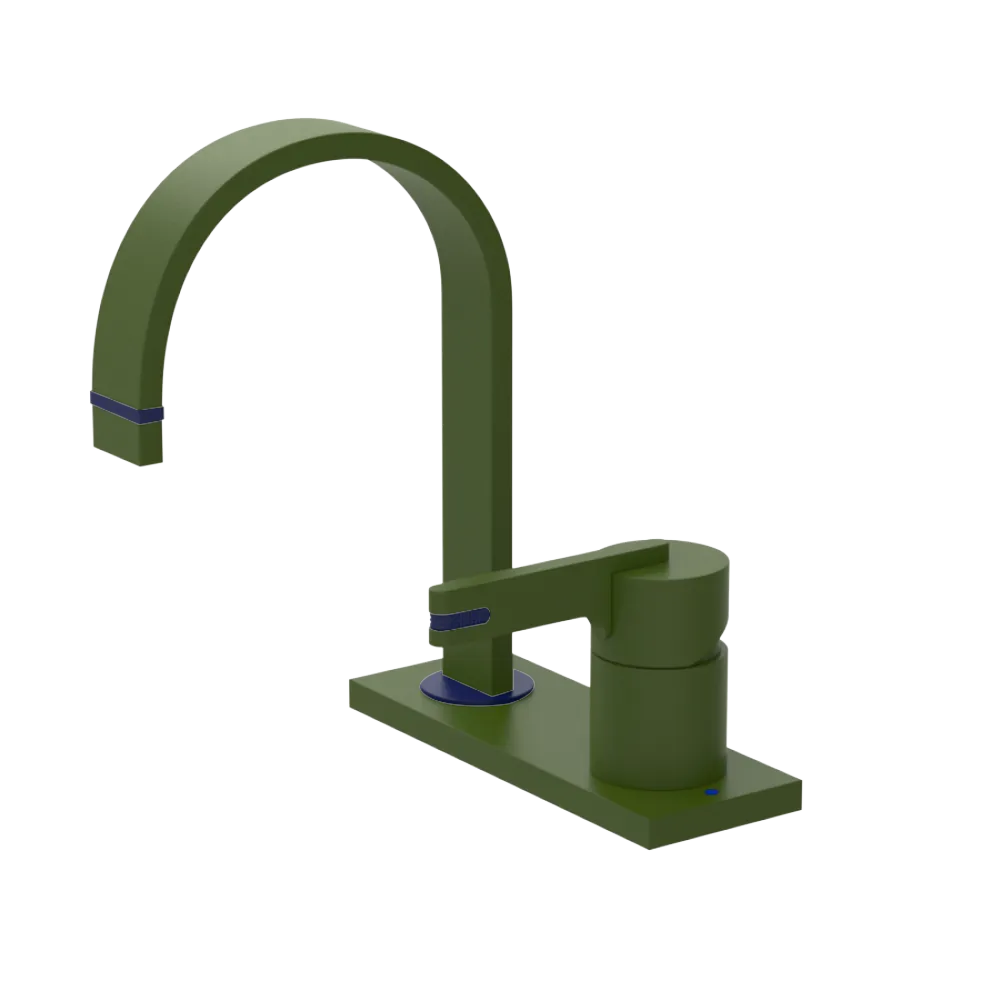 Rubinet 4" Centre Single Control Lav. Set (less drain) Green Envy