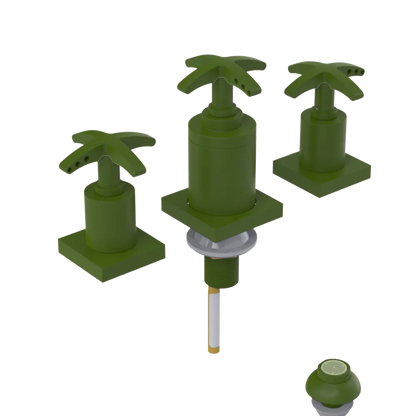 Rubinet Bidet Fitting with Spray, Diverter, and Vacuum Breaker (less drain) Green Envy