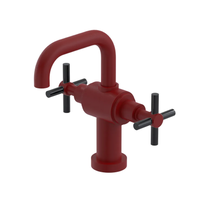 Rubinet Single Hole Dual Handle Lav. Set. (less drain) Maroon