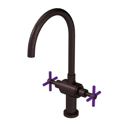 Rubinet Two Handle Single Hole Kitchen Set with LaSalle Spout Oil Rubbed Bronze