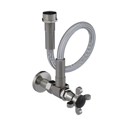 Rubinet Exposed Supply Kit (classic) x2 Polished Nickel