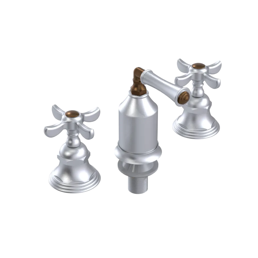 Rubinet Bidet Fitting with Spray, Diverter, and Vacum Breaker (Less Drain) Satin Chrome
