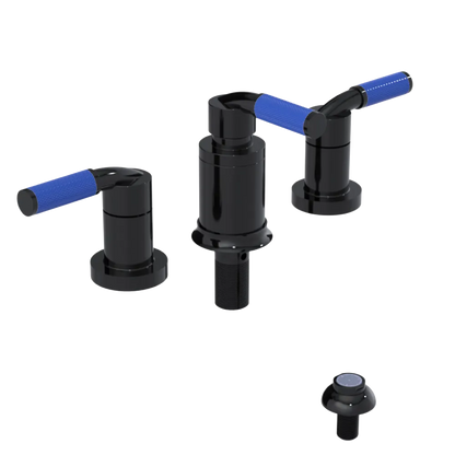Rubinet Bidet Fitting with Spray, Diverter, and Vacum Breaker (Less Drain) Black