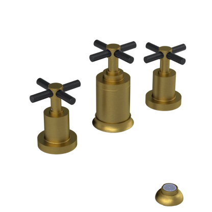 Rubinet Bidet Fitting with Spray, Diverter, and Vacuum Breaker (less drain) Antique Brass Matt