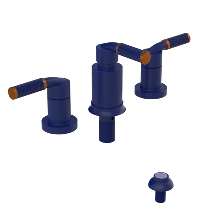 Rubinet Bidet Fitting with Spray, Diverter, and Vacum Breaker (Less Drain) Midnight Blue