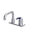 Rubinet 4" Centre Single Control Lav. Set. with Genesis spout (less drain) Satin Chrome