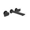 Baril Two handles wall-mounted lavatory faucet, drain not included