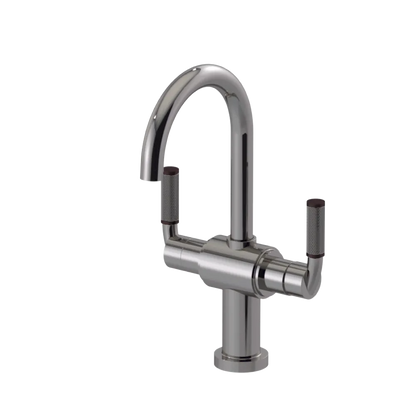 Rubinet Single Hole Dual Handle Lav. Set. (less drain) Polished Nickel