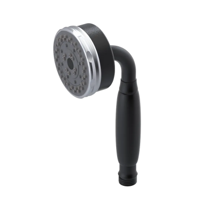 Rubinet 3 Function Hand Held Shower Only Matt Black
