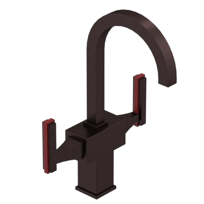 Rubinet Single Hole Dual Handle Lav. Set. (less drain) Oil Rubbed Bronze