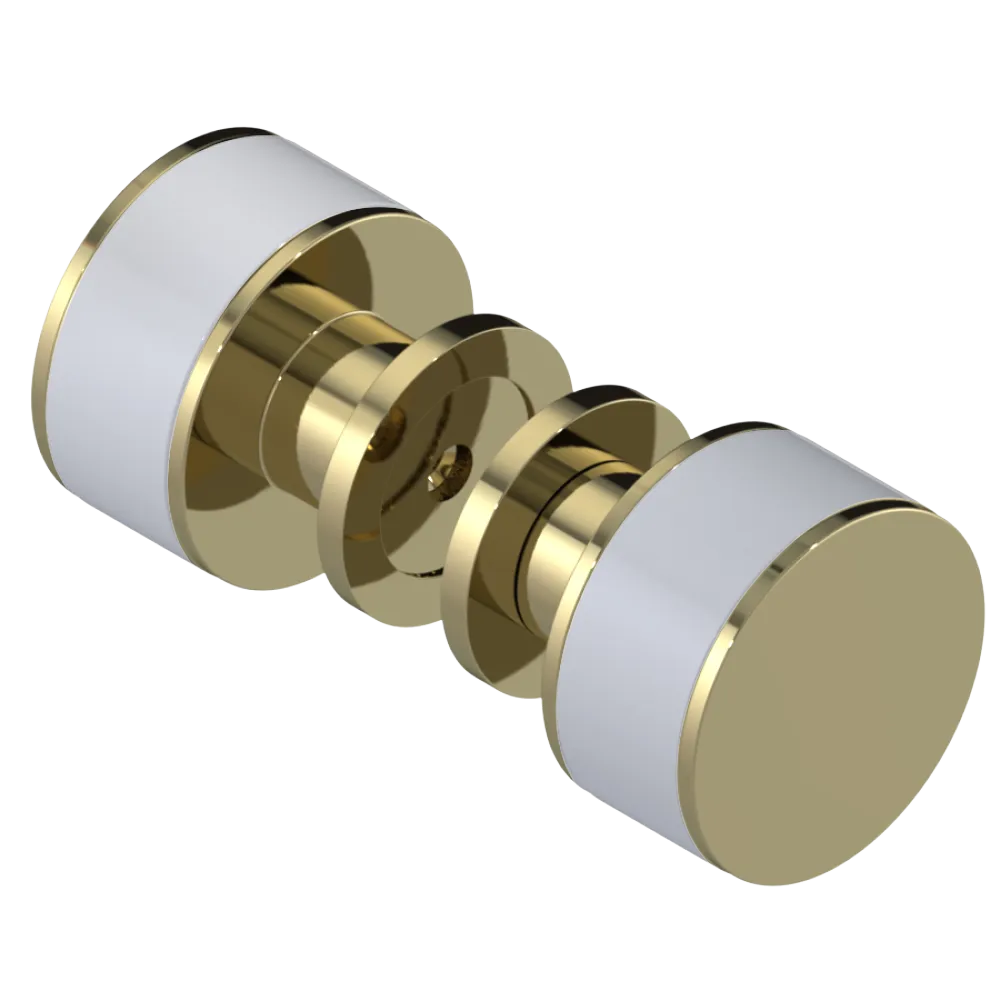 Rubinet Shower Door Knob (set) Natural Brass