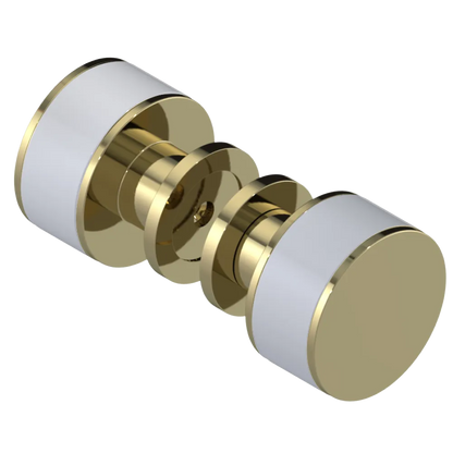 Rubinet Shower Door Knob (set) Natural Brass
