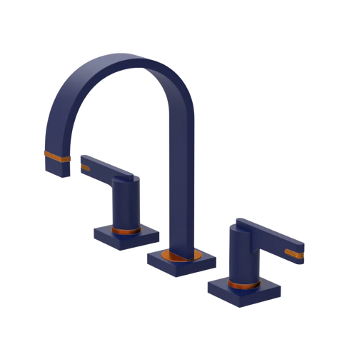 Rubinet Widespread Lav. Set. (less drain) Midnight Blue