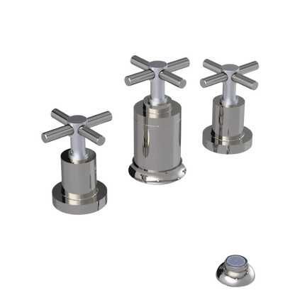 Rubinet Bidet Fitting with Spray, Diverter, and Vacuum Breaker (less drain) Polished Nickel
