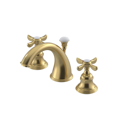 Rubinet Widespread Lav. Set. (less drain) Satin Brass