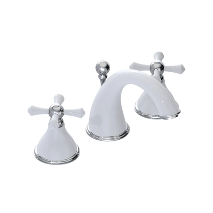 Rubinet Widespread Lav. Set. (less drain) White