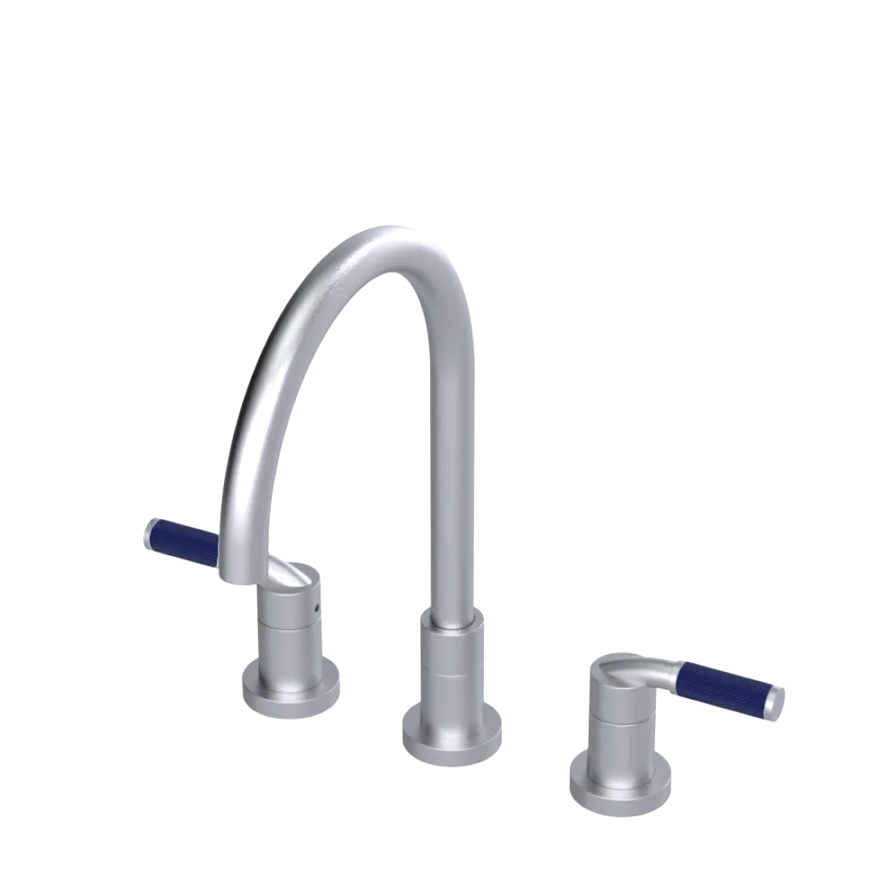 Rubinet Widespread Kitchen Set Satin Chrome