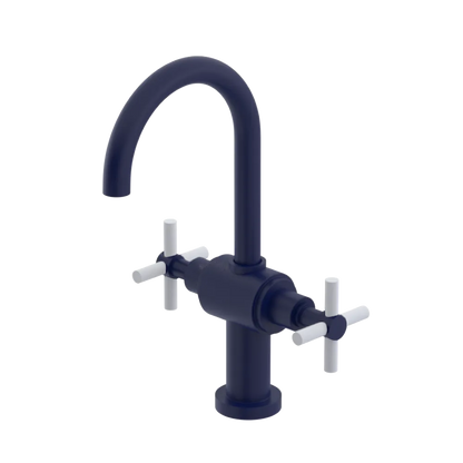 Rubinet Single Hole Dual Handle Lav. Set with LaSalle Spout (less drain) Midnight Blue