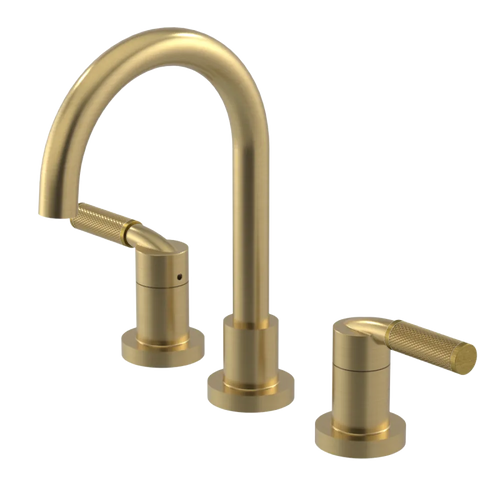 Rubinet Widespread Lav. Set. (less drain) Satin Brass