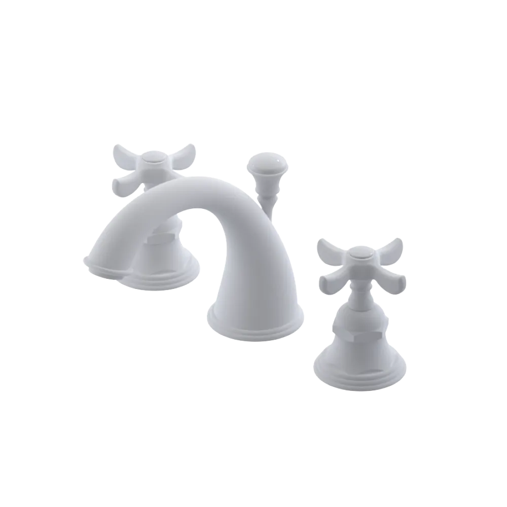 Rubinet Widespread Lav. Set. (less drain) Matt White