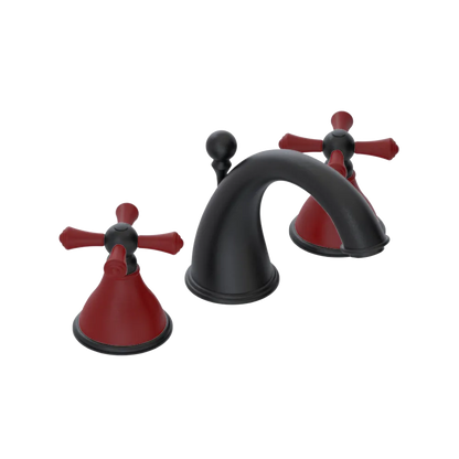 Rubinet Widespread Lav. Set. (less drain) Matt Black