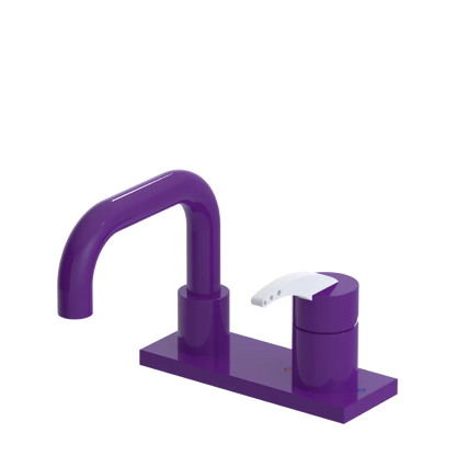 Rubinet 4" Centre Single Control Lav. Set. with Genesis spout (less drain) Purple Haze