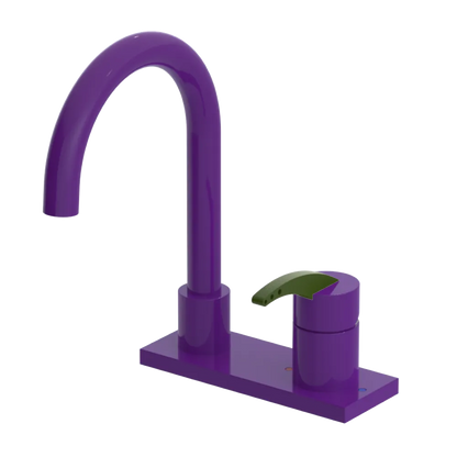 Rubinet 4" Centre Single Control Lav. Set. (less drain) Purple Haze