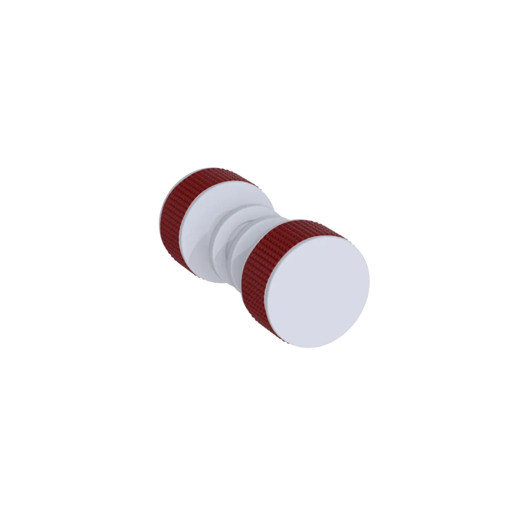 Rubinet Shower Door Knob (set) Matt White