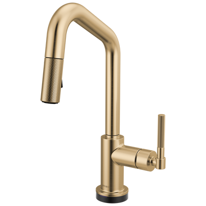 Brizo Smarttouch Pull Down Prep Faucet With Angle Spout Knurled Handle