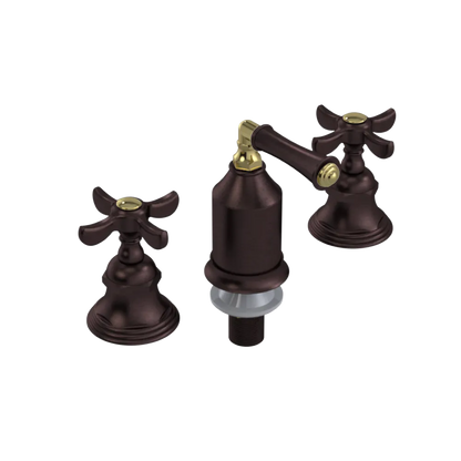 Rubinet Bidet Fitting with Spray, Diverter, and Vacum Breaker (Less Drain) Tuscan Brass