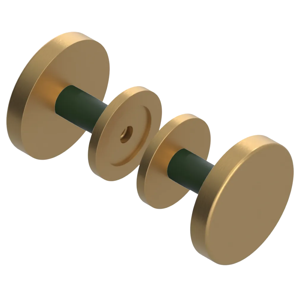Rubinet Shower Door Knob (set) Satin Gold