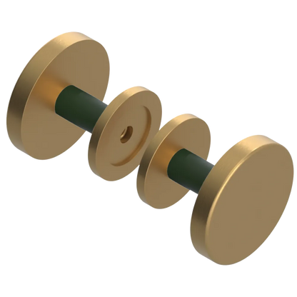 Rubinet Shower Door Knob (set) Satin Gold