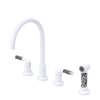 Rubinet Widespread Kitchen Set with Hand Spray White