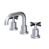 Rubinet Widespread Lav. Set. (less drain) Satin Chrome