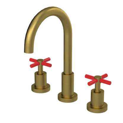 Rubinet Widespread Kitchen Set with LaSalle Spout Antique Brass Matt