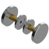 Rubinet Shower Door Knob (set) Satin Nickel