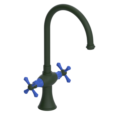 Rubinet Two Handle Single Hole Kitchen Set Green Envy
