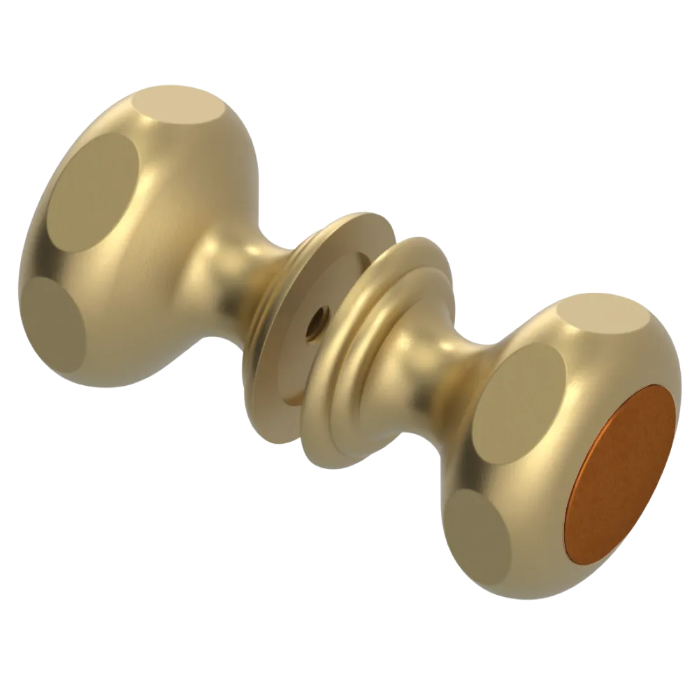 Rubinet Shower Door Knob (set) Satin Brass