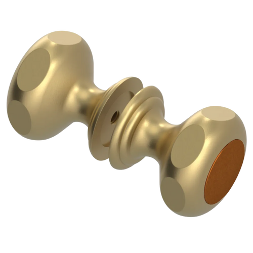 Rubinet Shower Door Knob (set) Satin Brass
