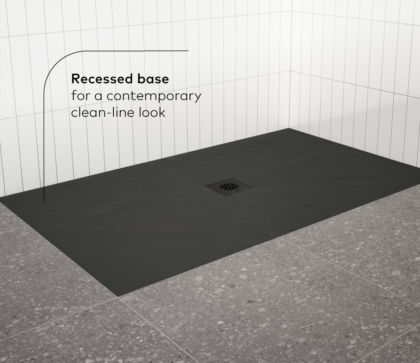 KALIA LAUZACastylat™ shower base - 48" x 36" - Textured white